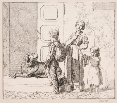 Trois enfants mendiants - Lorenz Frølich
