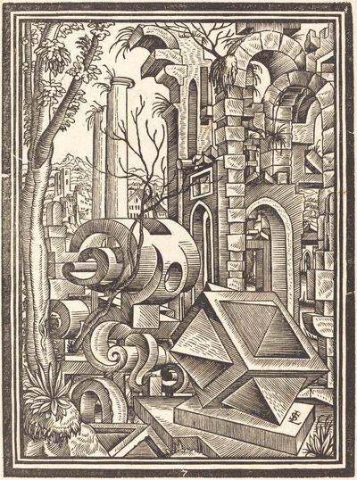 Fantaisie de formes perspectivales parmi les ruines - Lorenz Stör