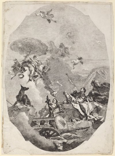 Le Triomphe de Mars - Lorenzo Baldissera Tiepolo after Giovanni Battista Tiepolo