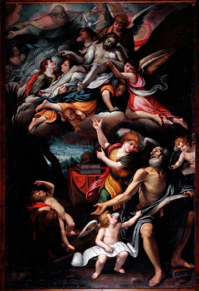 Saint Jérôme regardant la Sainte Trinité - Lorenzo Franchi