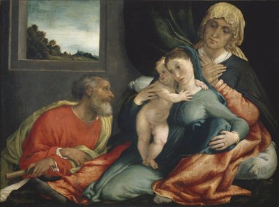 Sainte Famille avec les saints Anne et Joachim, vers 1535 - Lorenzo Lotto