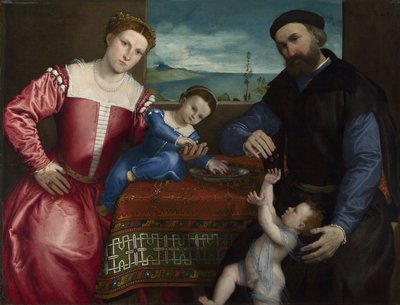 Portrait de Giovanni della Volta avec son épouse et ses enfants - Lorenzo Lotto