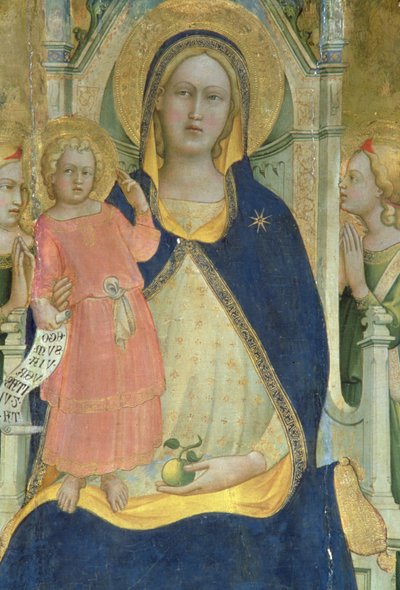 Madone et Enfant en trône avec des saints (détail) - Lorenzo Monaco