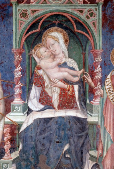 Vierge avec Jésus, Saint Jean-Baptiste et Saint Sébastien (détail) - Lorenzo Salimbeni