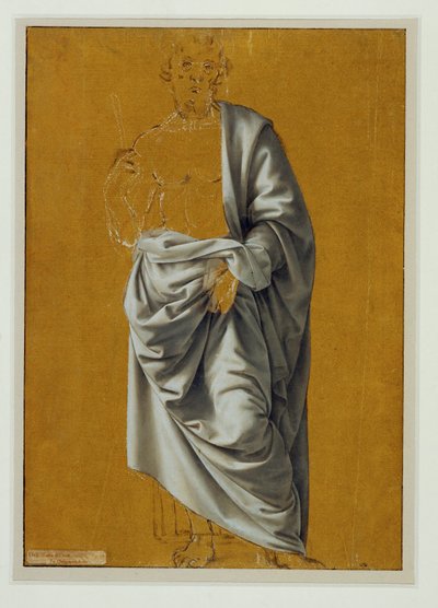 Etude de drapé pour le personnage de Saint Barthélemy ... - Lorenzo di Credi