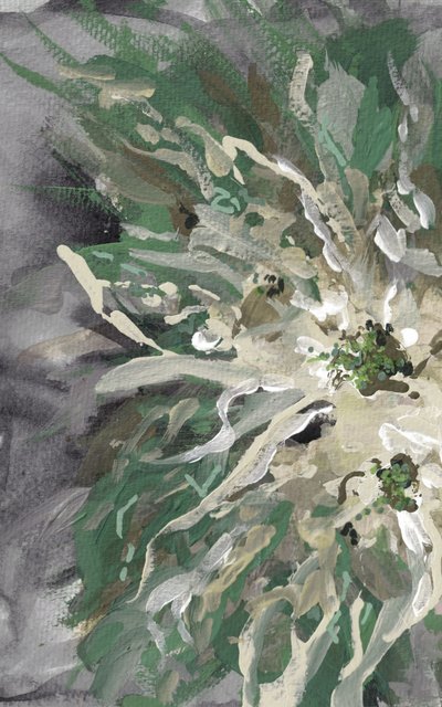 Abstraction florale verte - Lori Ann Folz