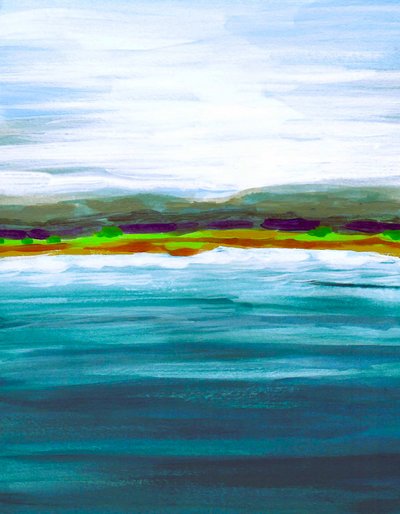 Horizon lacustre éclatant - Lori Ann Folz
