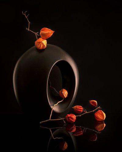 Vase noir Orange Botanicals - Louie Luo