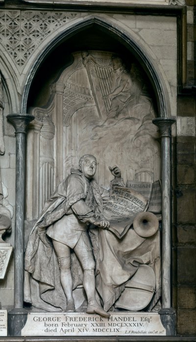 Tombe de Georg Friedrich Haendel (marbre) - Louis-Francois (1702-62) Roubillac