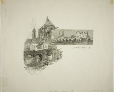Moret : le moulin à bois - Louis Auguste Lepère
