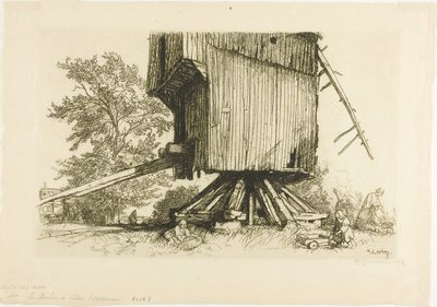 Le moulin à vent de Lidor - Louis Auguste Lepère