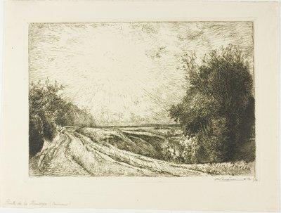 La route vers Houssoye - Louis Auguste Lepère