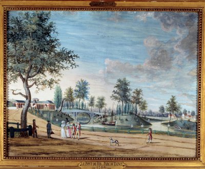 Vue du Pont de Fer dans le Parc du Raincy - Louis Carrogis Carmontelle