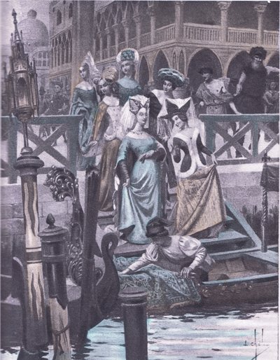 Oies vertes (illustration du Décaméron de Boccace) - Louis Chalon