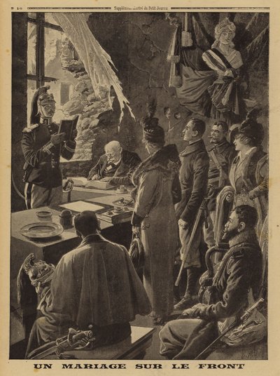 Un mariage au front, Hauteville, Arras, France, Première Guerre mondiale - Louis Charles (after) Bombled