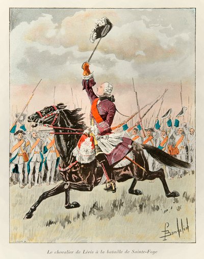 Bombled Louis (1862 - 1927) ; Le Chevalier de Lévis (François Gaston de Lévis 1719 - 1787) à la bataille de Sainte Foy en 1760 contre les Anglais ; Histoire de la Nouvelle-France par Eugène Guénin - 1900 - Coll, Part. - Louis Charles Bombled