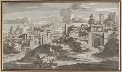Paysage classique imaginaire - Louis Cheron
