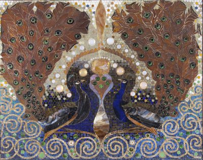 Mosaïque au paon du hall d