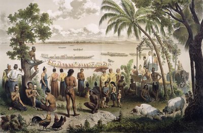 Courses de pirogues sur le fleuve Bassac, de 