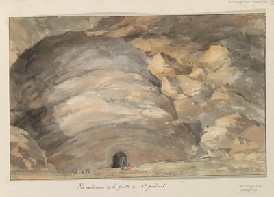 Extérieur de la grotte Santa Maria Capella (Voyage en Italie, en Sicile et à Malte - 1778) - Louis Ducros