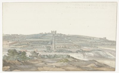Vue du palais Vedala du grand maître, situé dans le Boschetto à Malte (Voyage en Italie, en Sicile et à Malte - 1778) - Louis Ducros