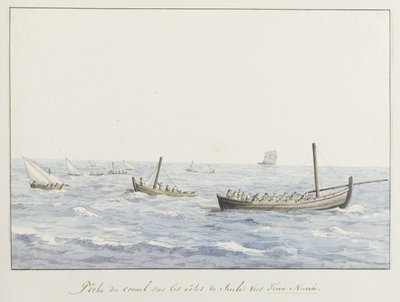 Pêcheurs de corail au large de la Sicile près de Terra Nuova - Louis Ducros