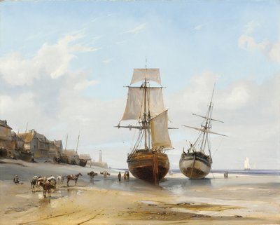 Bateaux échoués - Eugene Isabey