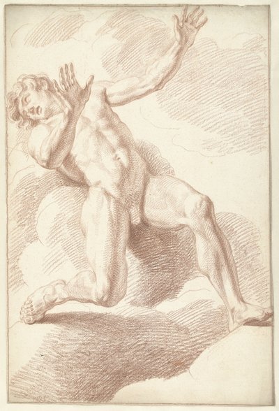 Nu masculin, allongé sur le dos - Louis Fabritius Dubourg