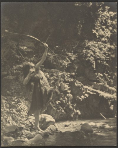 [Archer féminin dans les bois] - Louis Fleckenstein