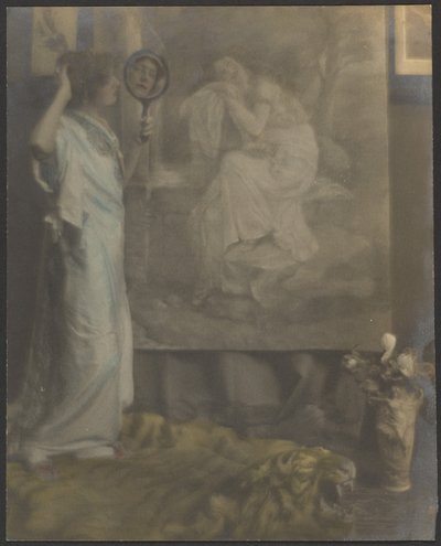 [Florence avec miroir à main et peinture] - Louis Fleckenstein