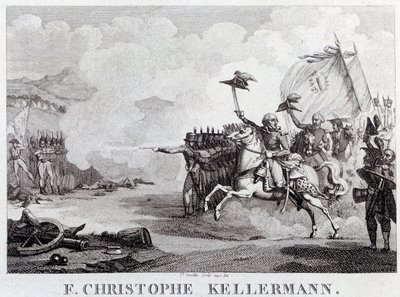 Révolution française : « le général et maréchal François Christophe Kellermann (1735-1820) lors de la bataille de Valmy le 20/09/1792 » Gravure de Louis François Couché (1782-1849) 18ème siècle Paris, Musée Carnavalet - Louis Francois Couche