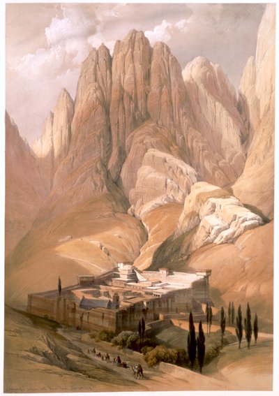 Couvent de Sainte-Catherine avec le mont Horeb, 19 février 1839 - Louis Haghe