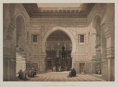 Égypte et Nubie, Volume III : Intérieur de la mosquée du Sultan El Ghoree - Louis Haghe