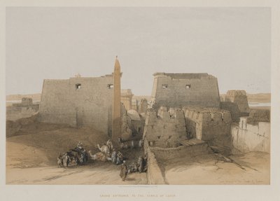 Égypte et Nubie, Volume II : Grande entrée du temple de Louxor - Louis Haghe