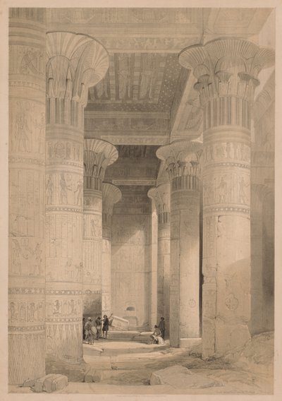 Égypte et Nubie : Volume I - Frontispice, Vue sous le Grand Portique, Philae - Louis Haghe