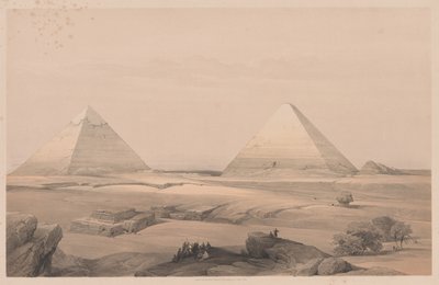 Égypte et Nubie : Volume I - No. 3, Pyramides de Gizeh, 1838 - Louis Haghe