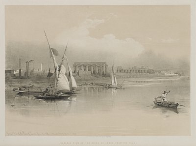 Vue générale des ruines de Louxor, depuis le Nil - Louis Haghe
