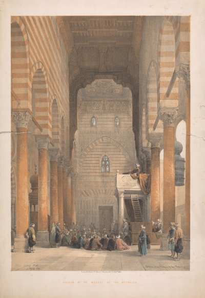 Intérieur de la mosquée des Metwalys - Louis Haghe