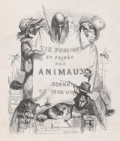 Vie privée et publique des animaux, scènes de mœurs, vers 1837-47 - Louis Henri Brévière