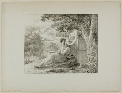 Deux figures dans un paysage - Louis Hersent