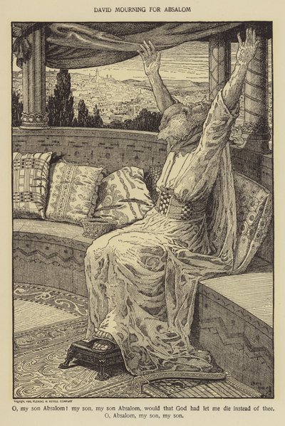 David pleurant pour Absalom - Louis John Rhead