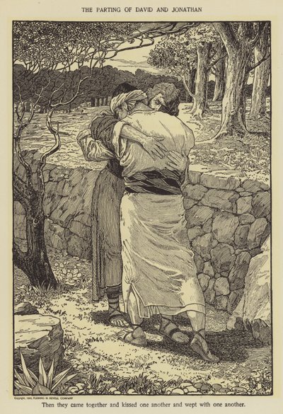 La séparation de David et Jonathan - Louis John Rhead