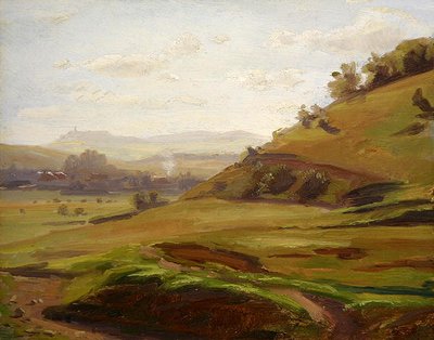 Vue depuis la pente du Doernberg vers Burghasungen - Louis Kolitz