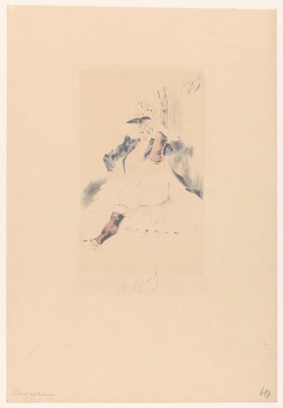 Danseuse de cancan saluant - Louis Legrand (signed by artist)