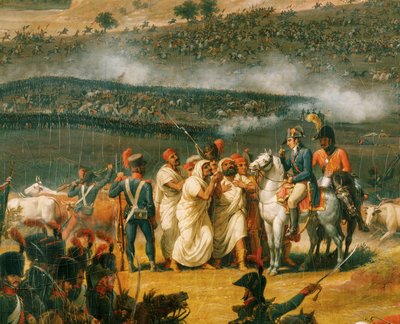 Bataille des Pyramides (huile sur toile) - Louis Lejeune