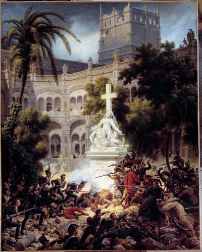 Siège et capture de Saragosse : assaut du monastère de San Engracia le 8 février - Louis Lejeune