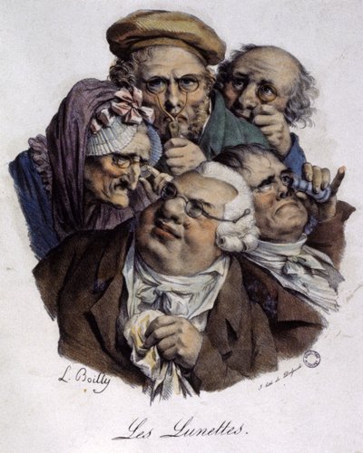 Les lunettes, vers 1820 - Louis Leopold (after) Boilly