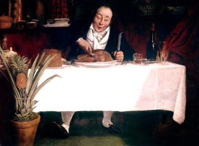 Le Gourmand : Homme mangeant de la dinde - Louis Leopold Boilly