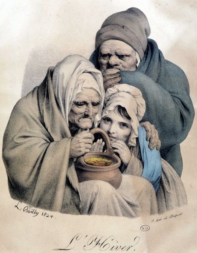 Hiver - Dessin par Boilly - Louis Leopold Boilly