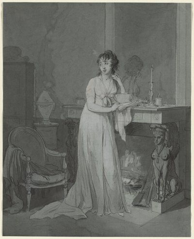 Femme devant une cheminée - Louis Leopold Boilly